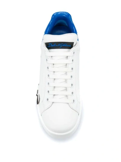 Shop Dolce & Gabbana Portofino Low-top Sneakers In White