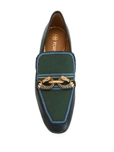 Shop Tory Burch Jessa Buckled Loafers In Blue