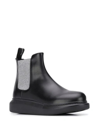 Shop Alexander Mcqueen Hybrid Chelsea Boots In Black