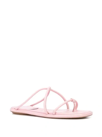 Shop Rosetta Getty Strappy Slip-on Sandals In Pink