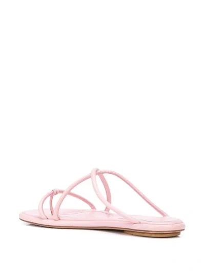Shop Rosetta Getty Strappy Slip-on Sandals In Pink