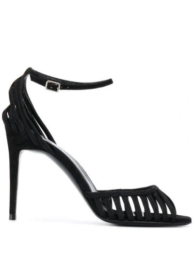 Shop Pierre Hardy Cage 105 Sandals In Black