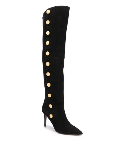 Shop L'autre Chose Knee-length Mid Heel Boots In Black