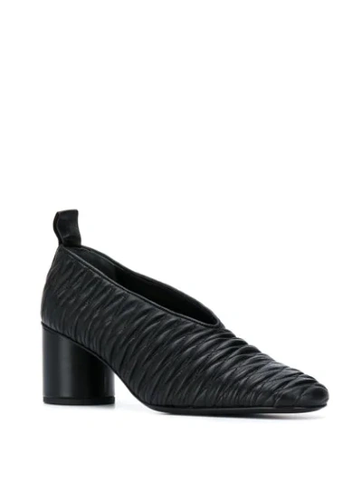 Shop Jil Sander Paola Quilted Square-toe Pumps In Black