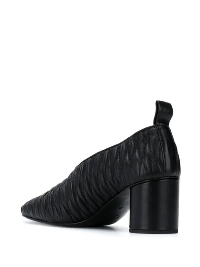 Shop Jil Sander Paola Quilted Square-toe Pumps In Black