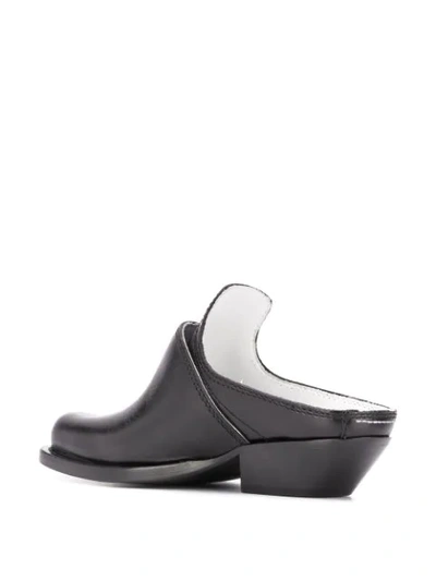 Shop Mm6 Maison Margiela Chunky Heeled Mules In Black