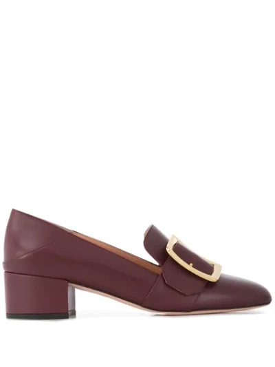 Shop Bally Heeled Loafers In Red