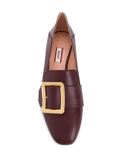 Shop Bally Heeled Loafers In Red