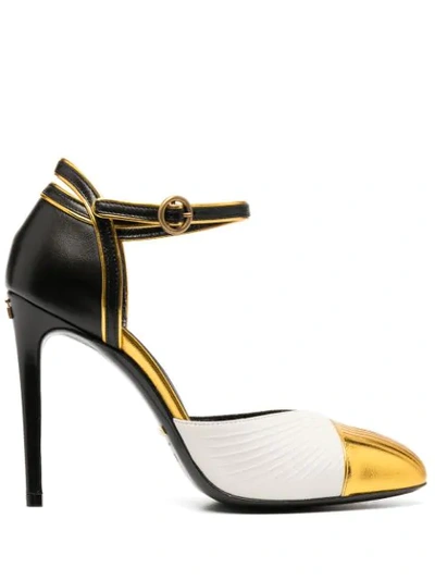 Shop Gucci Colour-block Heeled Pumps In White