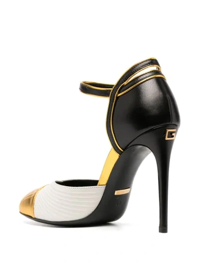 Shop Gucci Colour-block Heeled Pumps In White