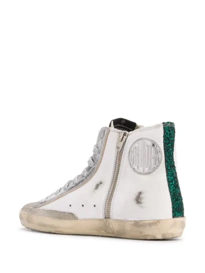 Shop Golden Goose Distressed High Top Sneakers In White