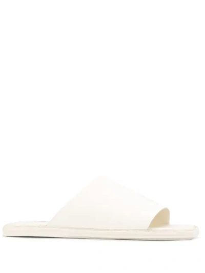 Shop Ann Demeulemeester Open Toe Slip-on Sandals In White