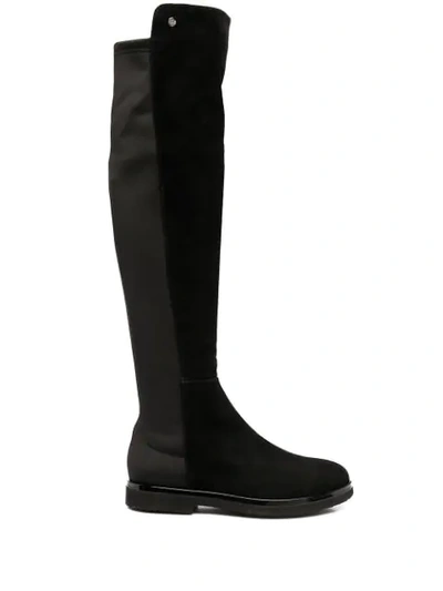 Shop Agl Attilio Giusti Leombruni Panelled Knee-high Boots In Black