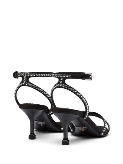 Shop Prada Embellished 65 Sandals In Black