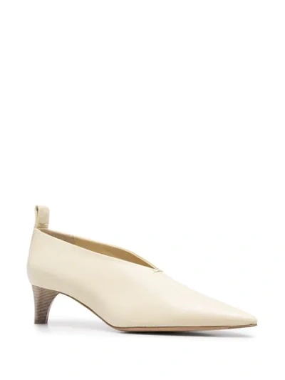 Shop Jil Sander 50mm Pointed Pumps In Neutrals