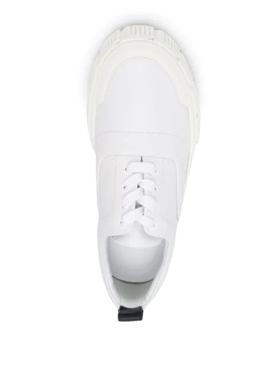 Shop Pierre Hardy Contrast Tab Sneakers In White