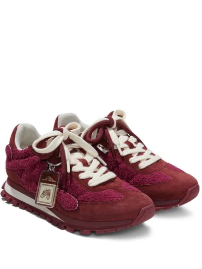 Shop Marc Jacobs The Terry Jogger Sneakers In Red