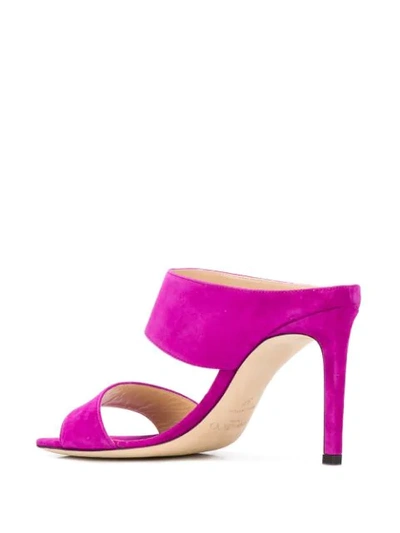 Shop Jimmy Choo Hira 85mm Open-toe Mules In Purple