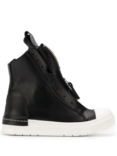 Shop Cinzia Araia Zipped High Top Sneakers In Black