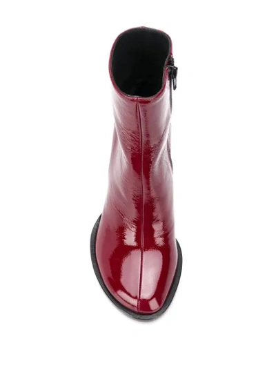 Shop Ann Demeulemeester Bristol Curved-heel Ankle Boots In Red