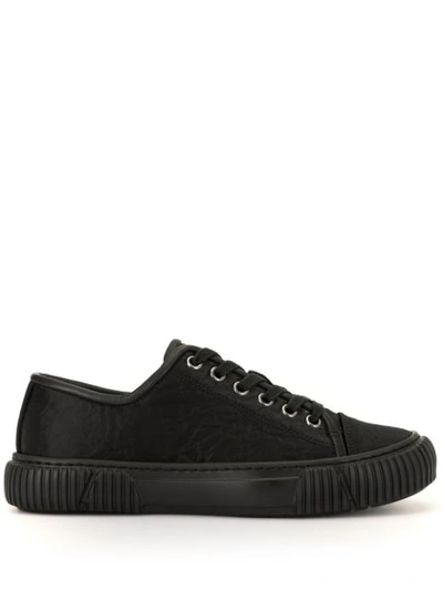 Shop Both Satin Lace-up Trainers In Black