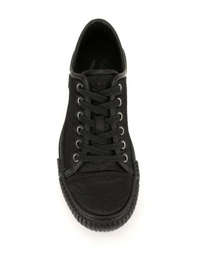 Shop Both Satin Lace-up Trainers In Black