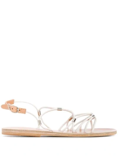 Shop Ancient Greek Sandals Pasifai Strappy Leather Sandals In White