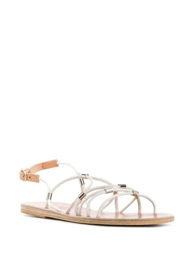 Shop Ancient Greek Sandals Pasifai Strappy Leather Sandals In White