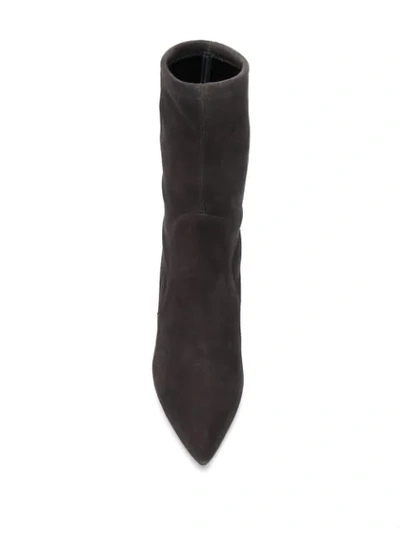 Shop Stuart Weitzman Wren 75mm Ankle Boots In Grey