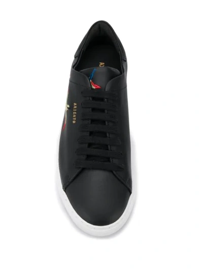 Shop Axel Arigato Embroidered Birds Sneakers In Black