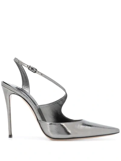 Shop Casadei Visio Pumps In Silver