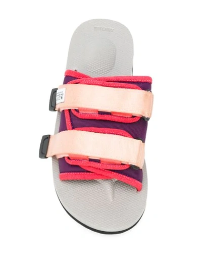 Shop Suicoke Double Strap Sliders In Pink