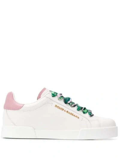 Shop Dolce & Gabbana Portofino Sneakers In White