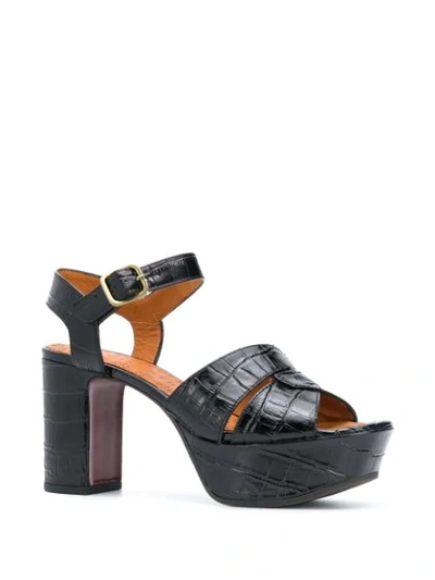 Shop Chie Mihara Dibe Platform Sandals In Black