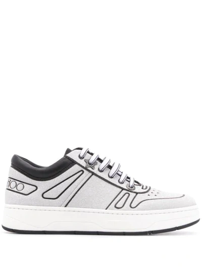 Shop Jimmy Choo Hawaii/f Low-top Sneakers In Silver