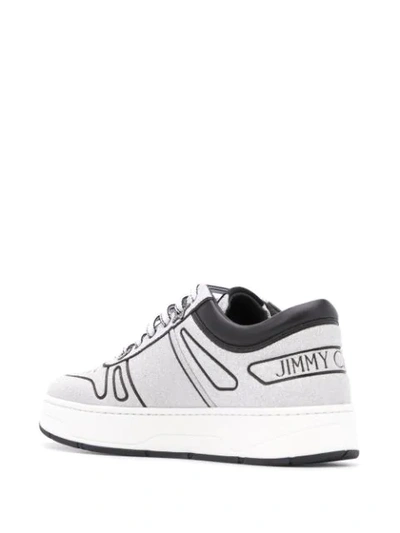 Shop Jimmy Choo Hawaii/f Low-top Sneakers In Silver