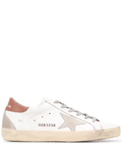 Shop Golden Goose Superstar Leather Sneakers In White