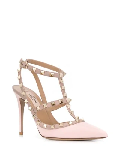 Valentino Rockstud 110mm Pumps In Pink