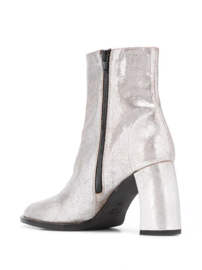 Shop Ann Demeulemeester Bristol Curved-heel Ankle Boots In Silver