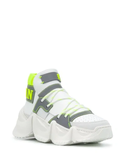 Shop Philipp Plein Runner Monster Sneakers In White