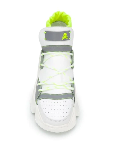Shop Philipp Plein Runner Monster Sneakers In White