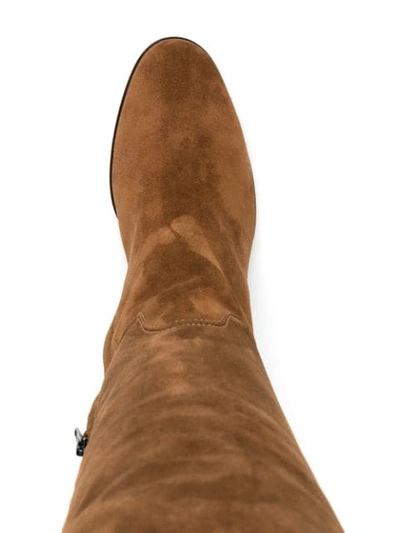 Shop Furla Ester Knee-high Boots In Brown