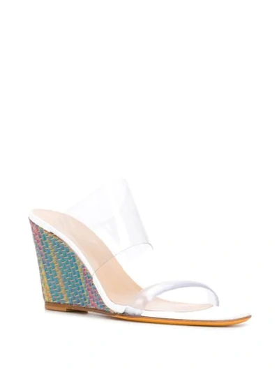 Shop Maryam Nassir Zadeh 90mm Olympia Sandals In Blue