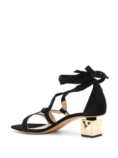 Shop Mulberry Keeley Strappy Sandals In Black