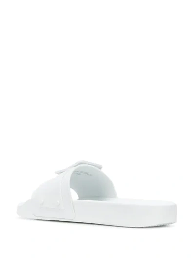 Shop Bally Jeline Buckle-detail Slides In White