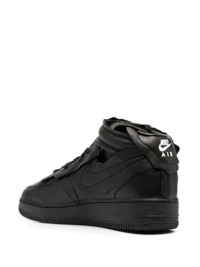 Shop Nike X Comme Des Garçons Air Force 1 Mid Sneakers In 1black