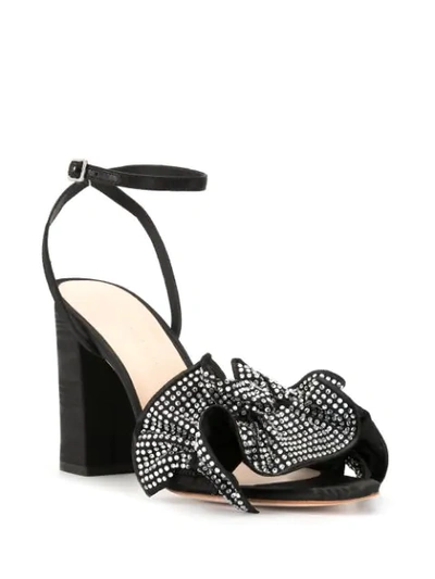 Shop Loeffler Randall Savannah Crystal-embellished Sandals In Black