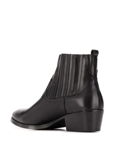 Shop Albano Pointed Elasticated Boots In Black
