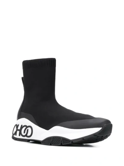 Shop Jimmy Choo Raine Sock Sneakers In Black