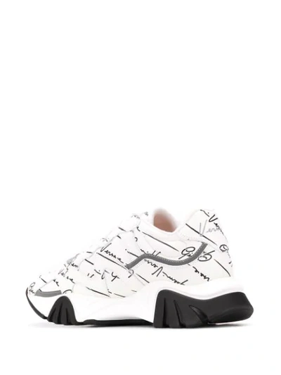 Shop Versace Squalo Logo-printed Sneakers In White